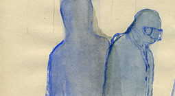 o.T., 2013, Aquarell auf Papier, 10,5x18,3cm