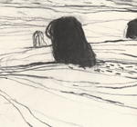 Untitled, 2023, charcoal on paper, 18,7x20cm