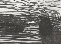 o.T., 2023, Kohle auf Papier, 15x21cm