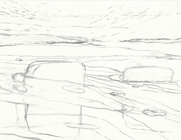 o.T., 2023, Kohle auf Papier, 18,5x23,5cm